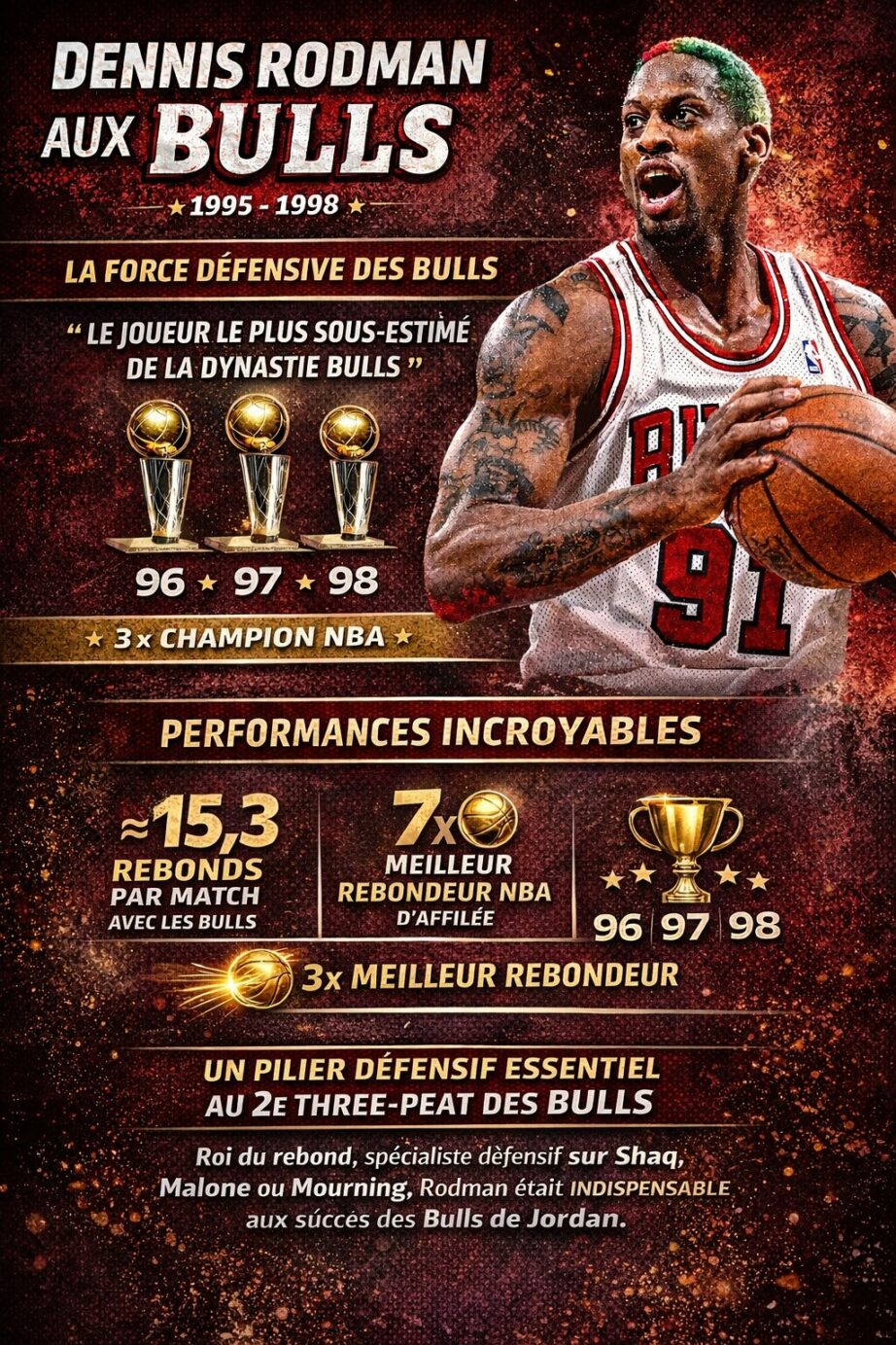Dennis Rodman, le moteur invisible de la dynastie Bulls- NBA|Chicago Bulls